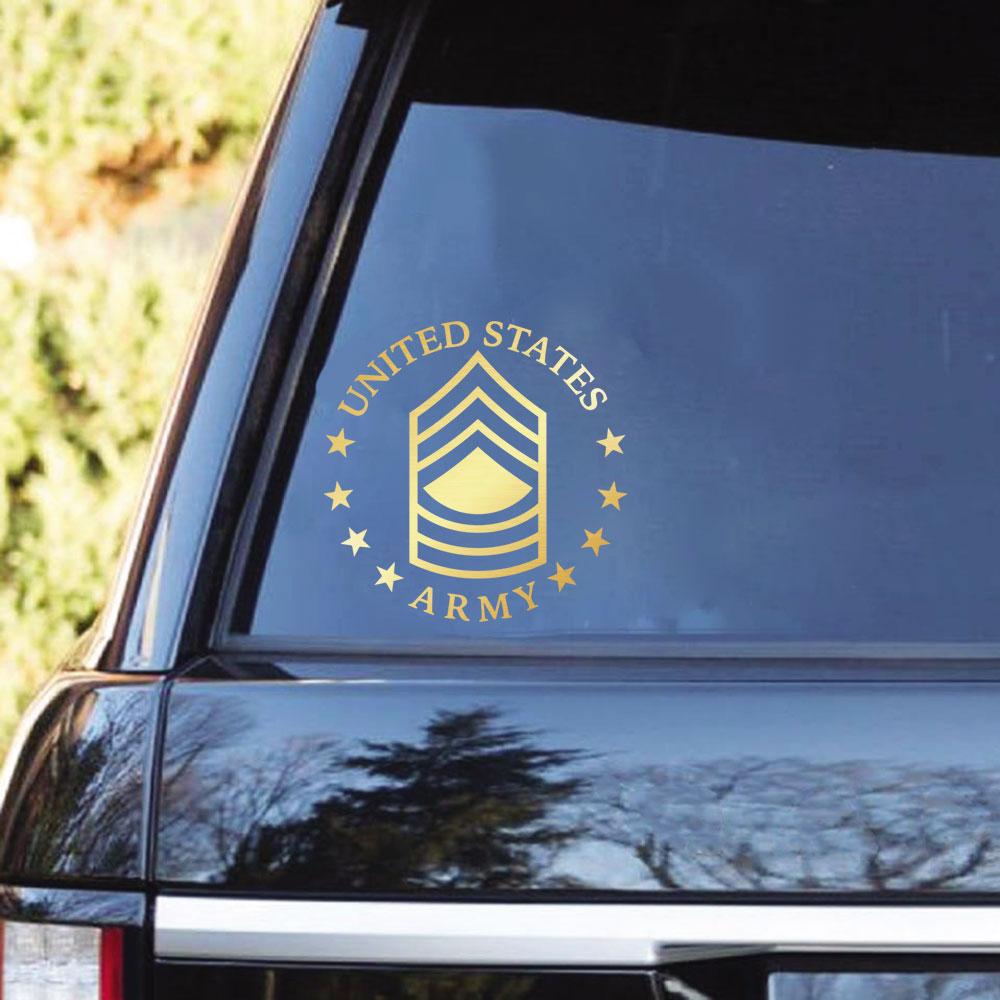 US Army Ranks Clear Stickers-Decal-Army-Ranks-Veterans Nation