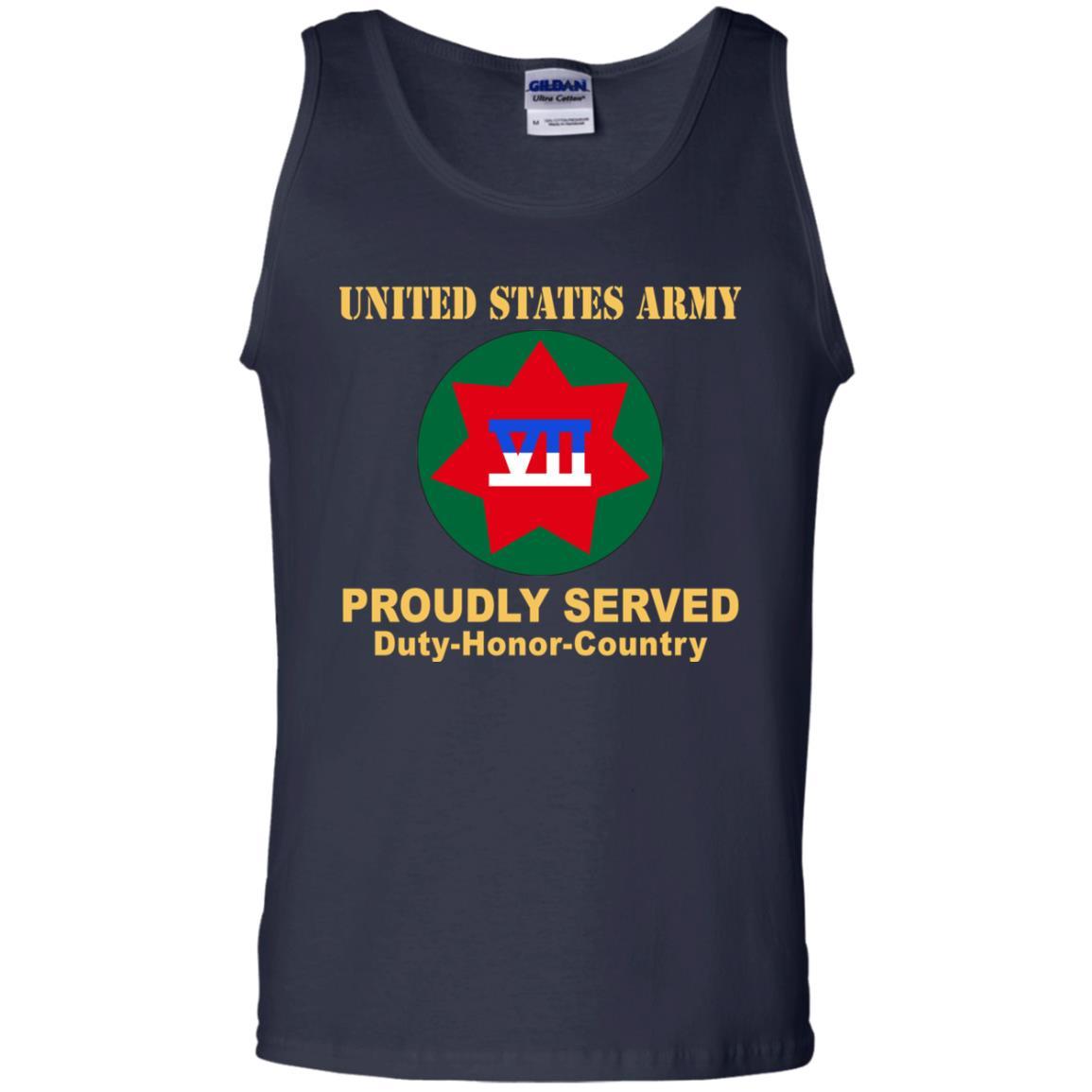 US ARMY VII CORPS- Proudly Served T-Shirt On Front For Men-TShirt-Army-Veterans Nation