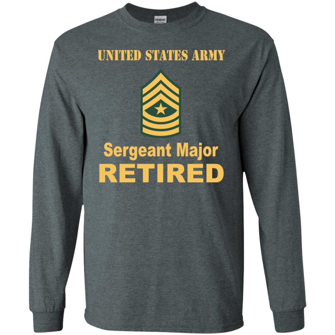 US Army E-9 Sergeant Major E9 SGM Noncommissioned Officer Retired Men T Shirt On Front-TShirt-Army-Veterans Nation