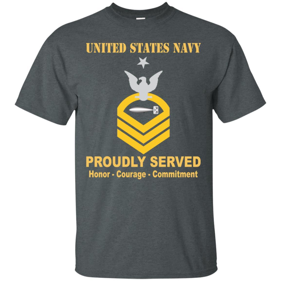 U.S Navy Torpedoman's mate Navy TM E-8 Rating Badges Proudly Served T-Shirt For Men On Front-TShirt-Navy-Veterans Nation