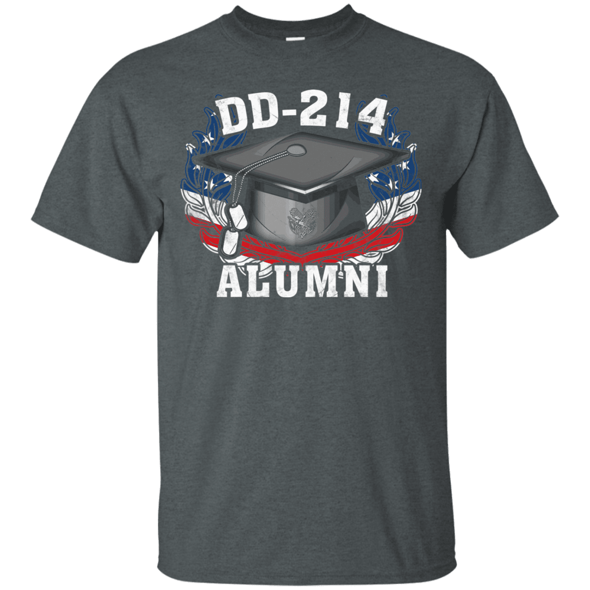 Military T-Shirt "DD 214 Alumni Veteran" Front-TShirt-General-Veterans Nation