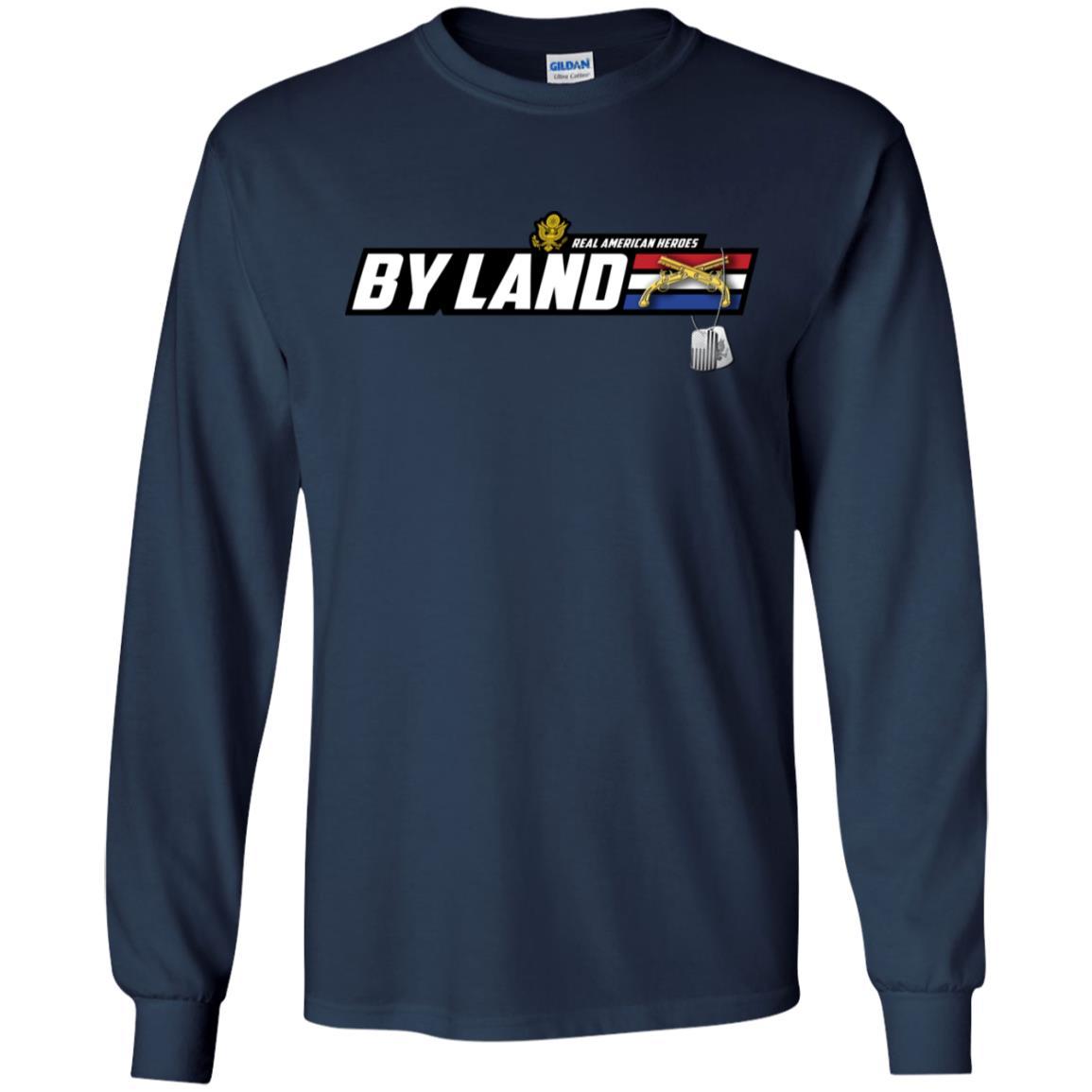 US Army T-Shirt "Military Police Corps Real American Heroes By Land" On Front-TShirt-Army-Veterans Nation