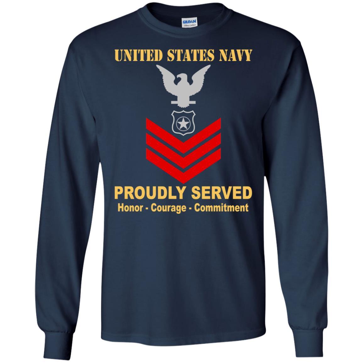 U.S Navy Master-at-arms Navy MA E-6 Rating Badges Proudly Served T-Shirt For Men On Front-TShirt-Navy-Veterans Nation