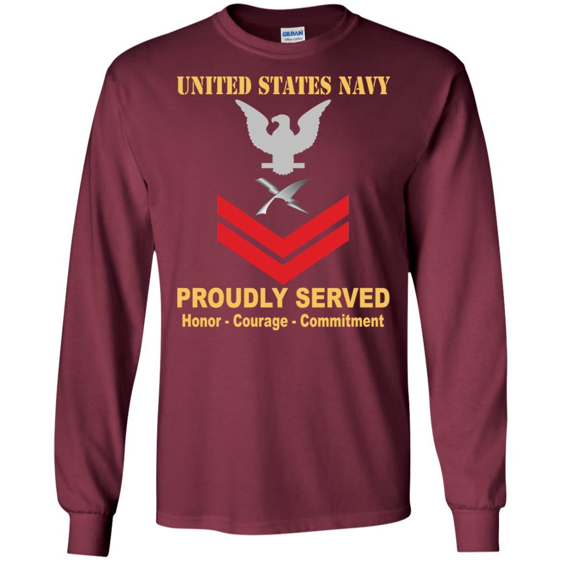 U.S Navy Cryptologic technician Navy CT E-5 Rating Badges Proudly Served T-Shirt For Men On Front-TShirt-Navy-Veterans Nation