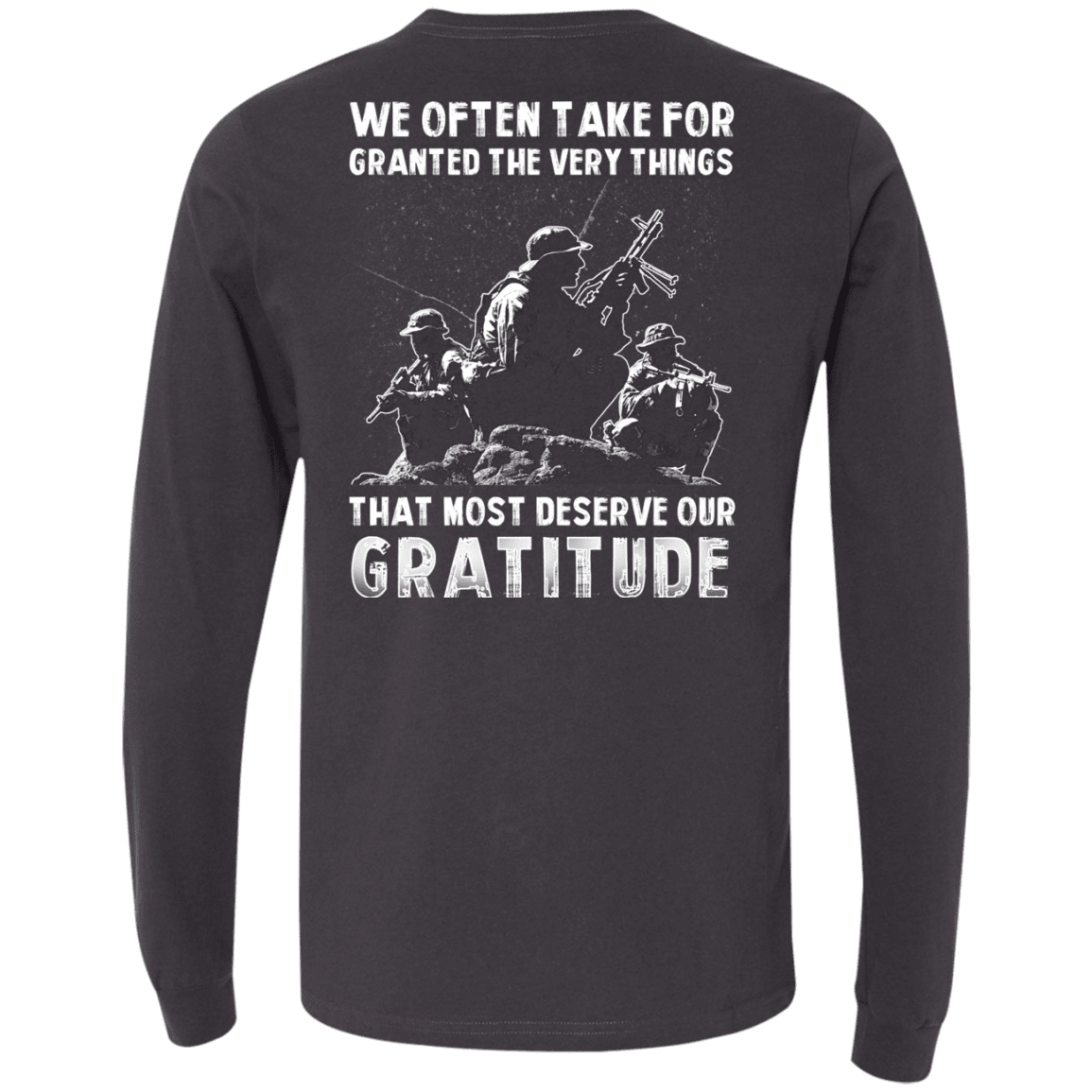 Military T-Shirt "We Often Take For Granted The Very Things" - Men Back-TShirt-General-Veterans Nation
