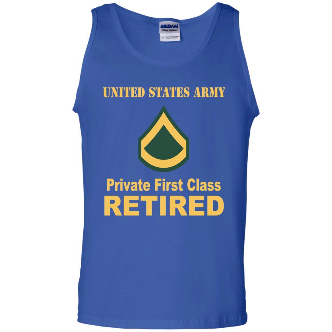 Army E-3 PFC E3 Private First Class Enlisted Soldier Retired Men T Shirt On Front-TShirt-Army-Veterans Nation