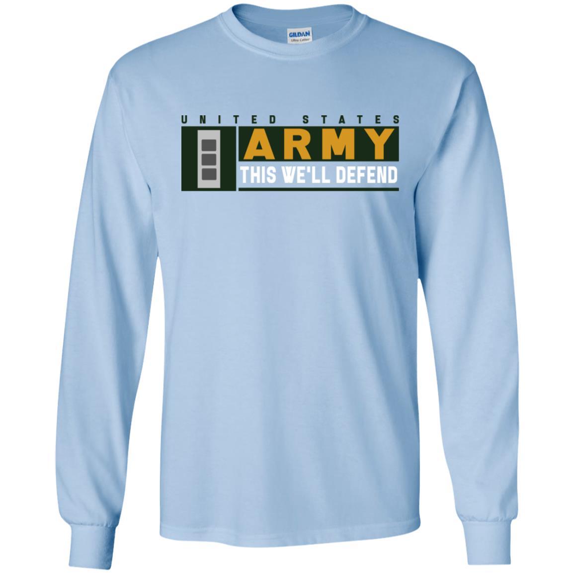 US Army W-3 This We Will Defend Long Sleeve - Pullover Hoodie-TShirt-Army-Veterans Nation