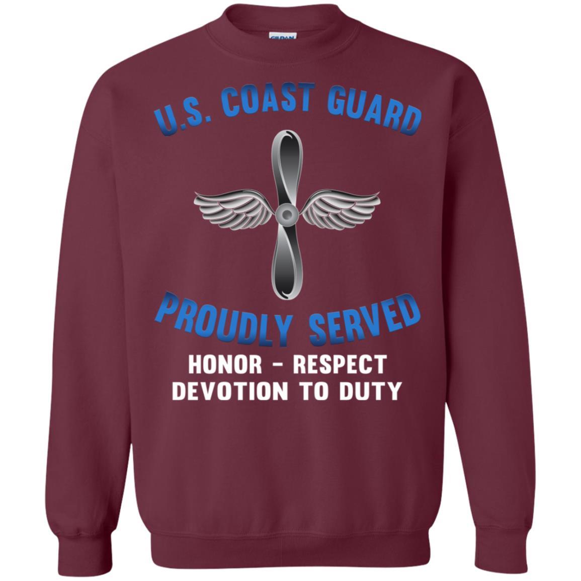 US Coast Guard Aviation Maintenance Technician AMT Logo Proudly Served T-Shirt For Men On Front-TShirt-USCG-Veterans Nation