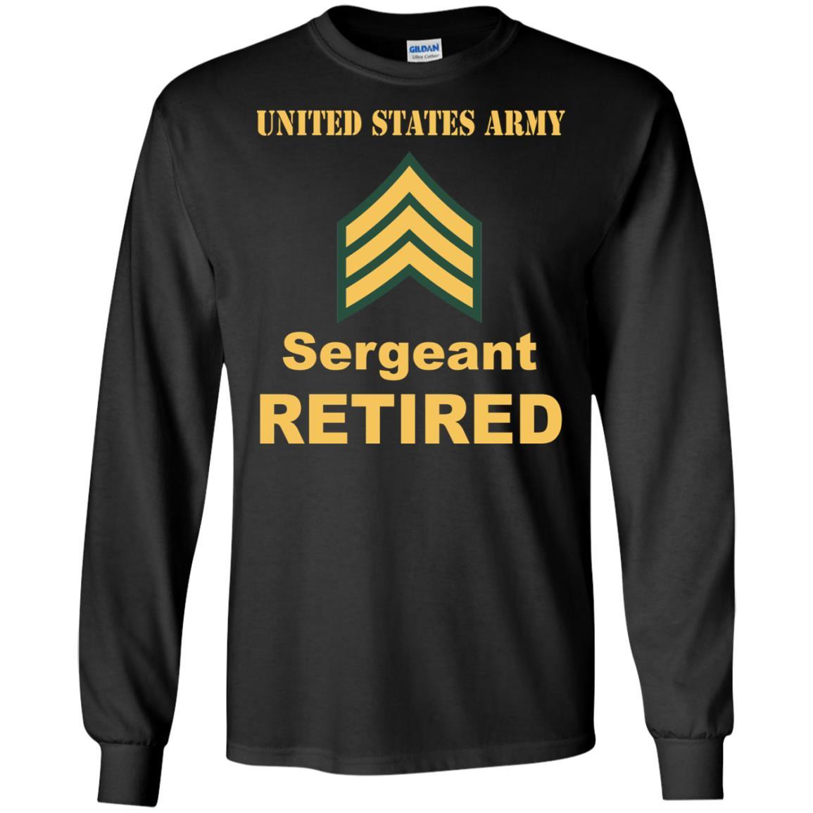 US Army E-5 Sergeant E5 SGT Noncommissioned Officer Reired Men T Shirt On Front-TShirt-Army-Veterans Nation