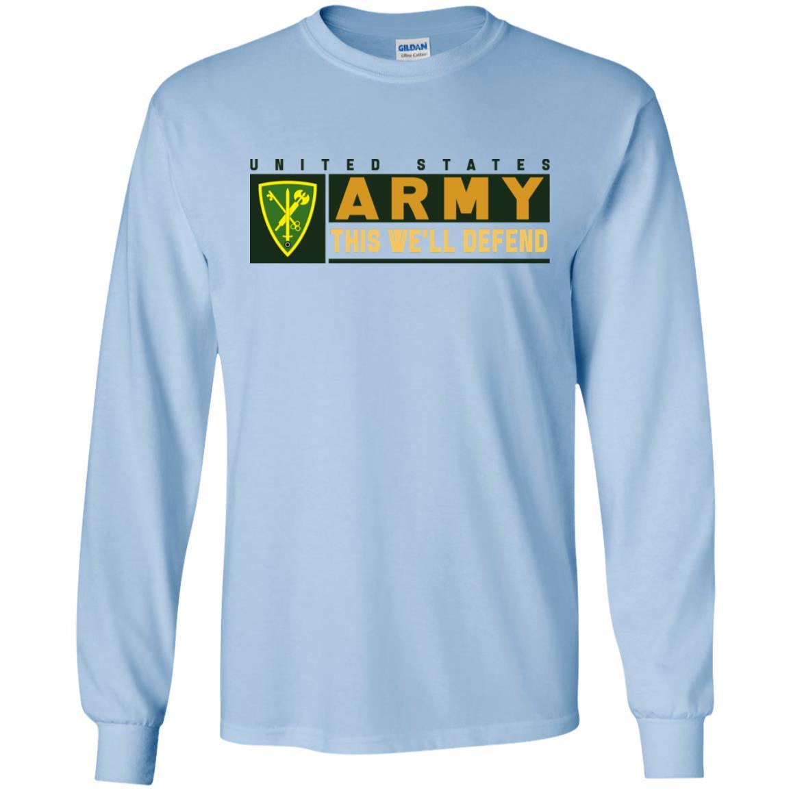 US Army 42ND MILITARY POLICE BRIGADE- This We'll Defend T-Shirt On Front For Men-TShirt-Army-Veterans Nation