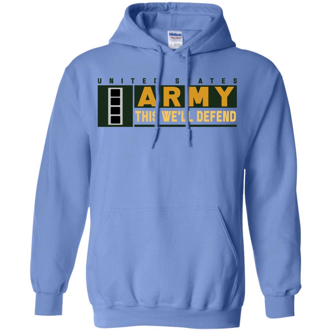 US Army W-4 This We Will Defend T-Shirt On Front For Men-TShirt-Army-Veterans Nation