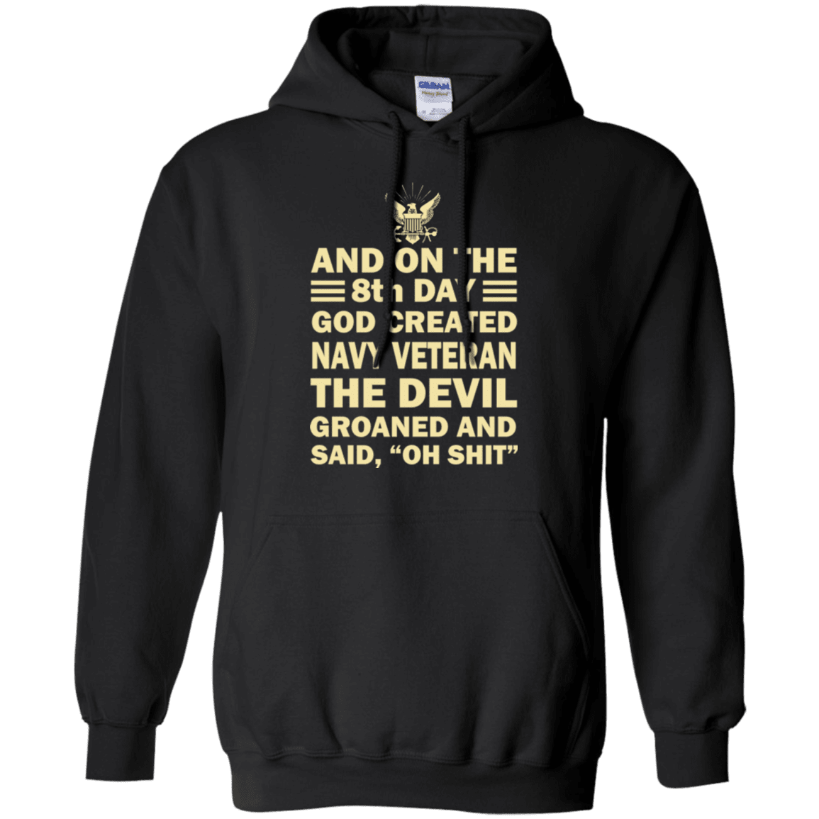 Military T-Shirt "God Created Navy Veteran"-TShirt-General-Veterans Nation