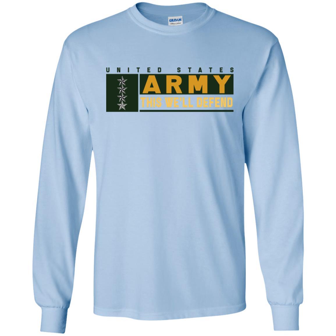 US Army O-10 This We Will Defend T-Shirt On Front For Men-TShirt-Army-Veterans Nation