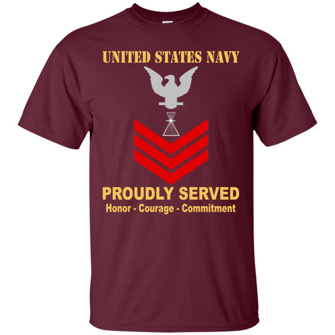 U.S Navy Aviation Photographer's Mate PH E-6 Rating Badges Proudly Served T-Shirt For Men On Front-TShirt-Navy-Veterans Nation