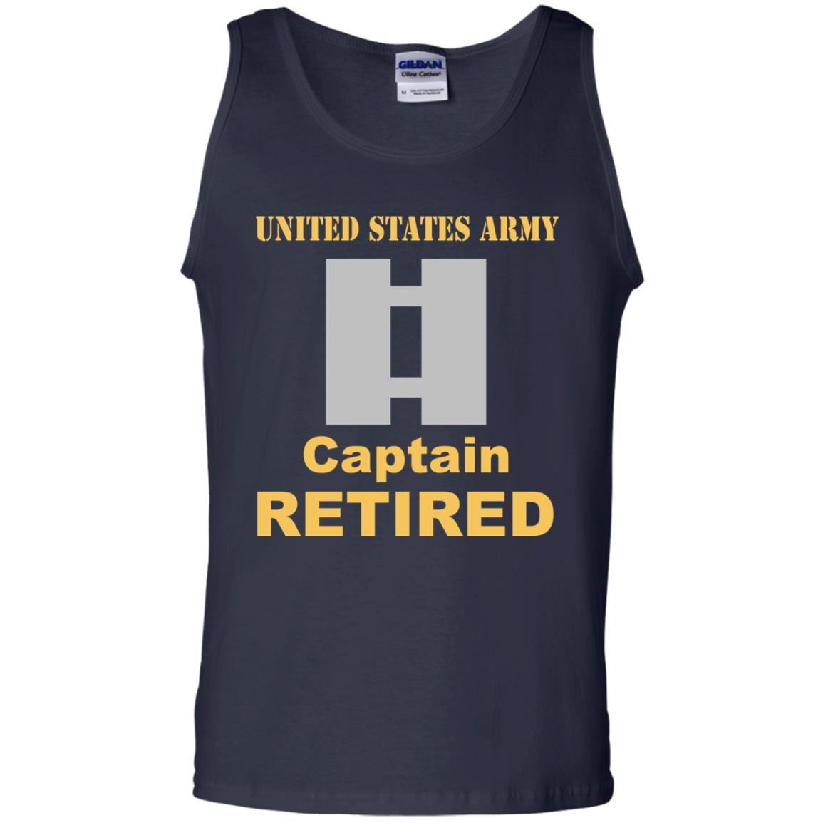 US Army O-3 Captain O3 CPT Commissioned Officer Retired Men T Shirt On Front-TShirt-Army-Veterans Nation