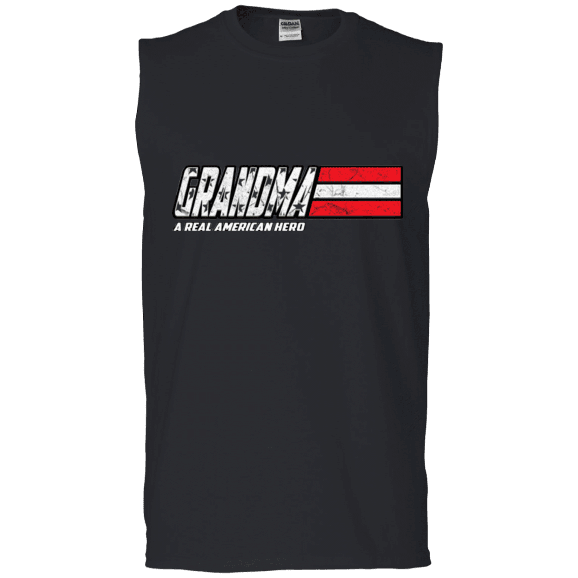 Military T-Shirt "Grandma - A Real American Hero - Men" Front-TShirt-General-Veterans Nation