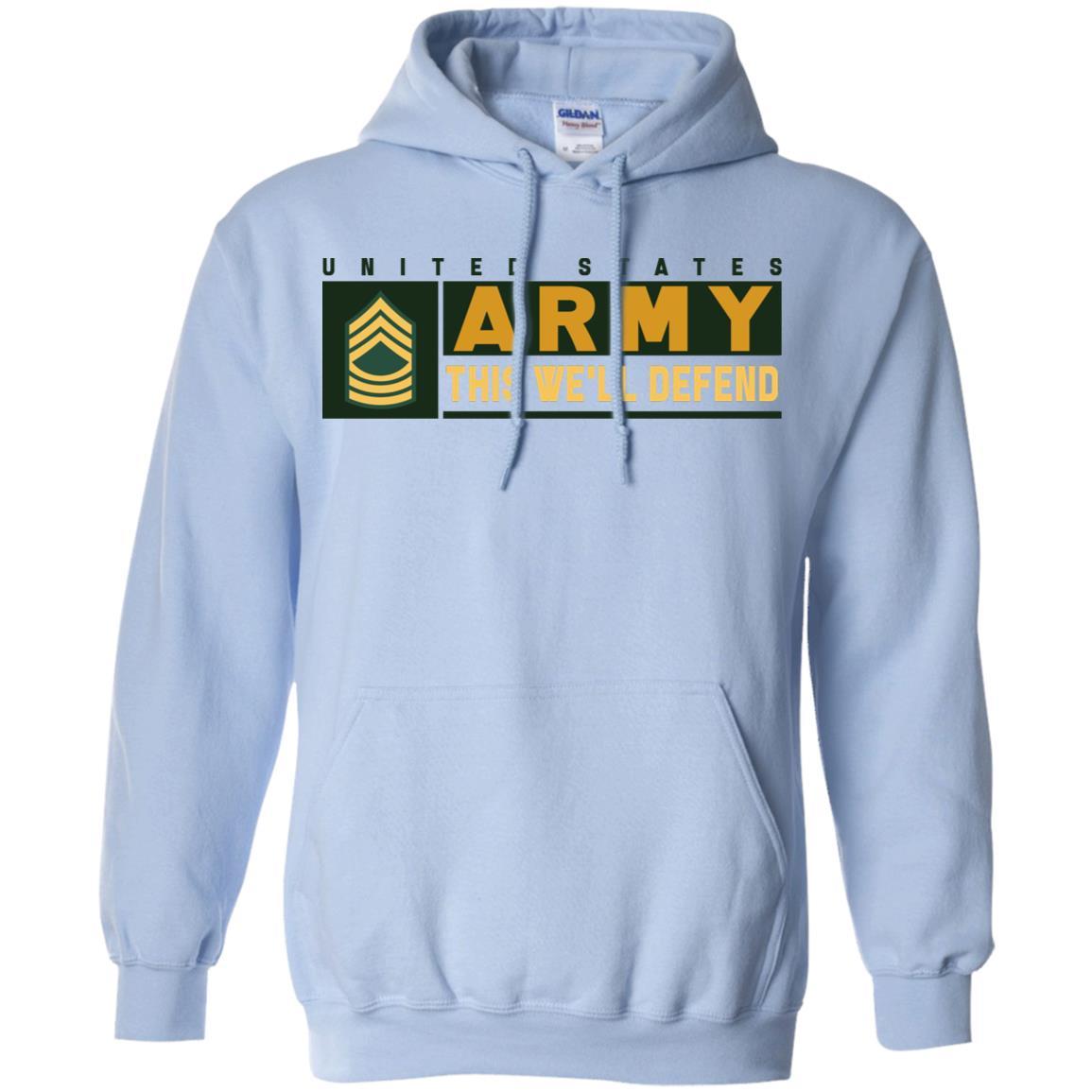 US Army E-8 MSG This We Will Defend T-Shirt On Front For Men-TShirt-Army-Veterans Nation