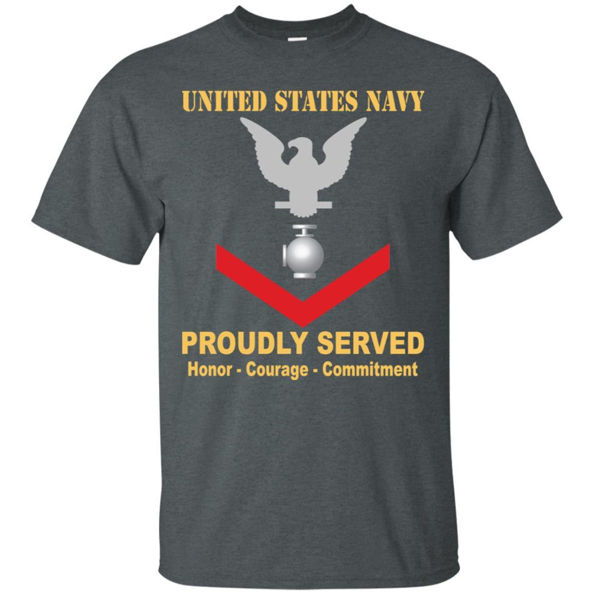 Navy Utilitiesman Navy UT E-4 Rating Badges Proudly Served T-Shirt For Men On Front-TShirt-Navy-Veterans Nation
