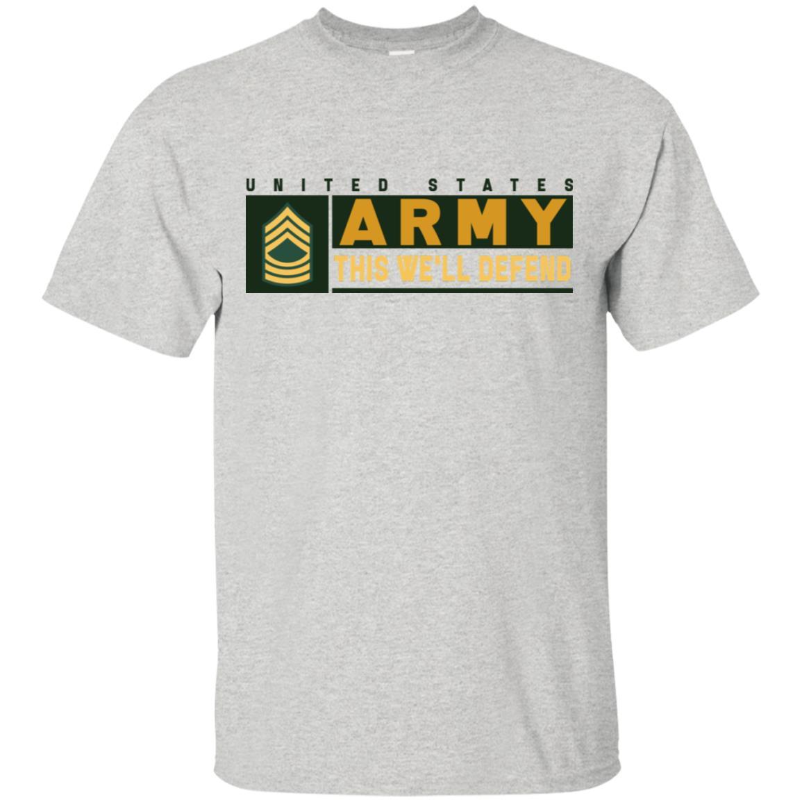 US Army E-8 MSG This We Will Defend T-Shirt On Front For Men-TShirt-Army-Veterans Nation