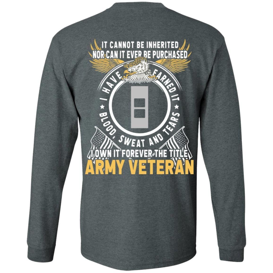US Army W-2 Chief Warrant Officer 2 W2 CW2 Warrant Officer Ranks T-Shirt For Men On Back-TShirt-Army-Veterans Nation