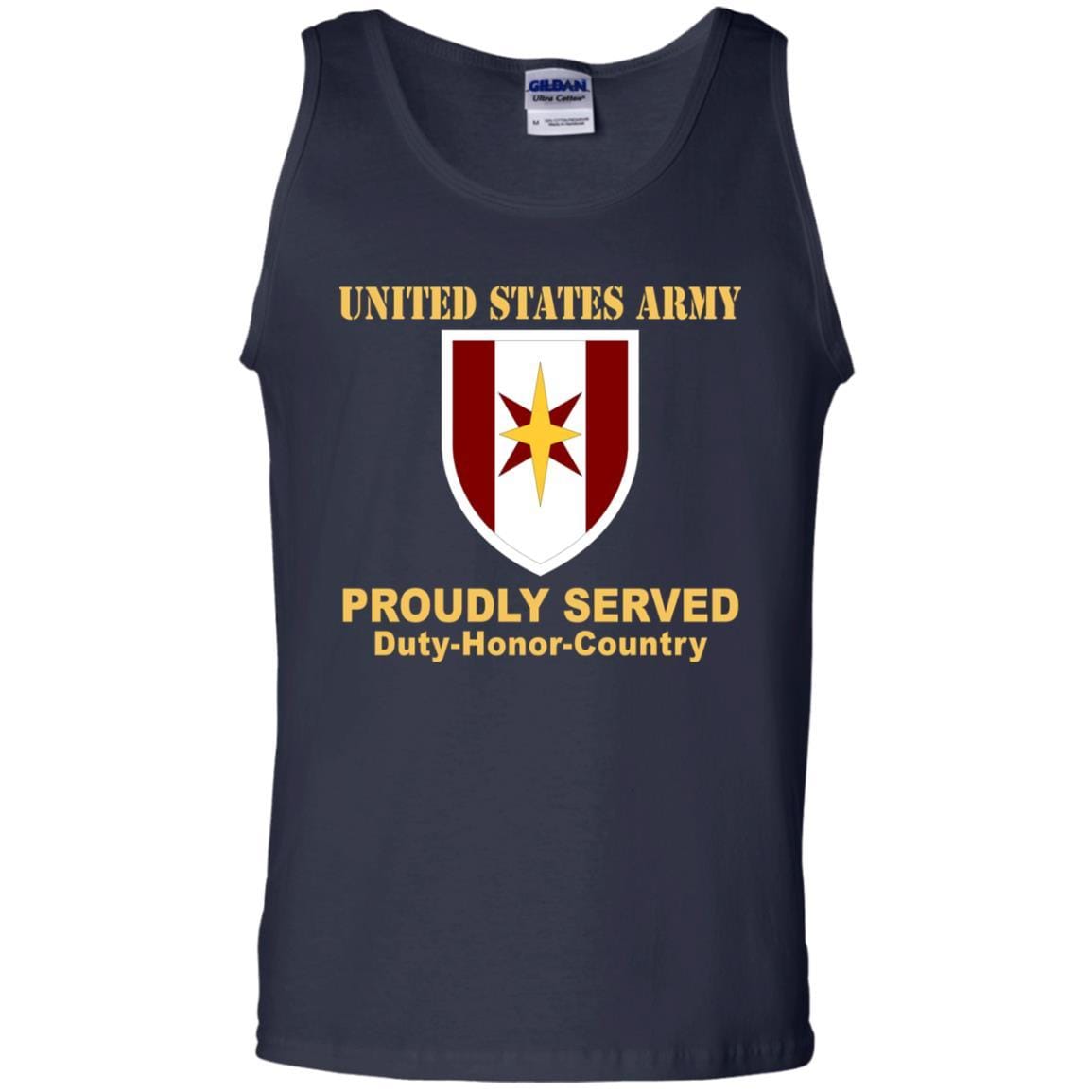 US ARMY 44 MEDICAL BRIGADE- Proudly Served T-Shirt On Front For Men-TShirt-Army-Veterans Nation