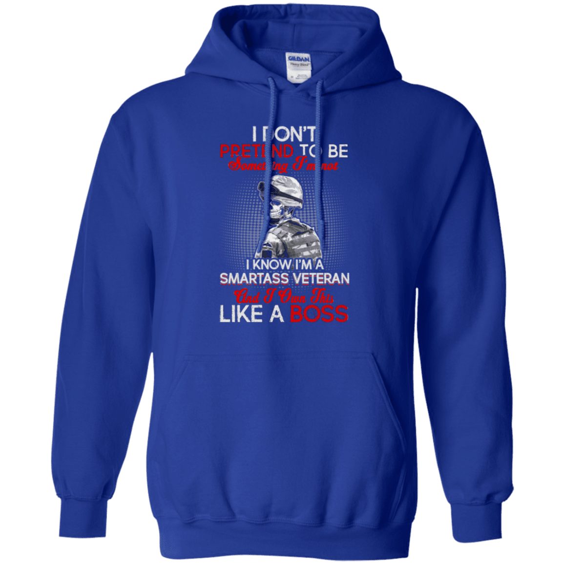 Military T-Shirt "Smartass Veteran Like a Boss"-TShirt-General-Veterans Nation