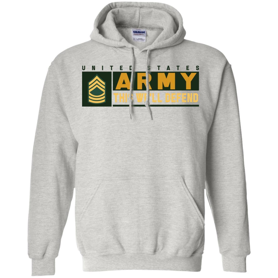 US Army E-8 MSG This We Will Defend T-Shirt On Front For Men-TShirt-Army-Veterans Nation
