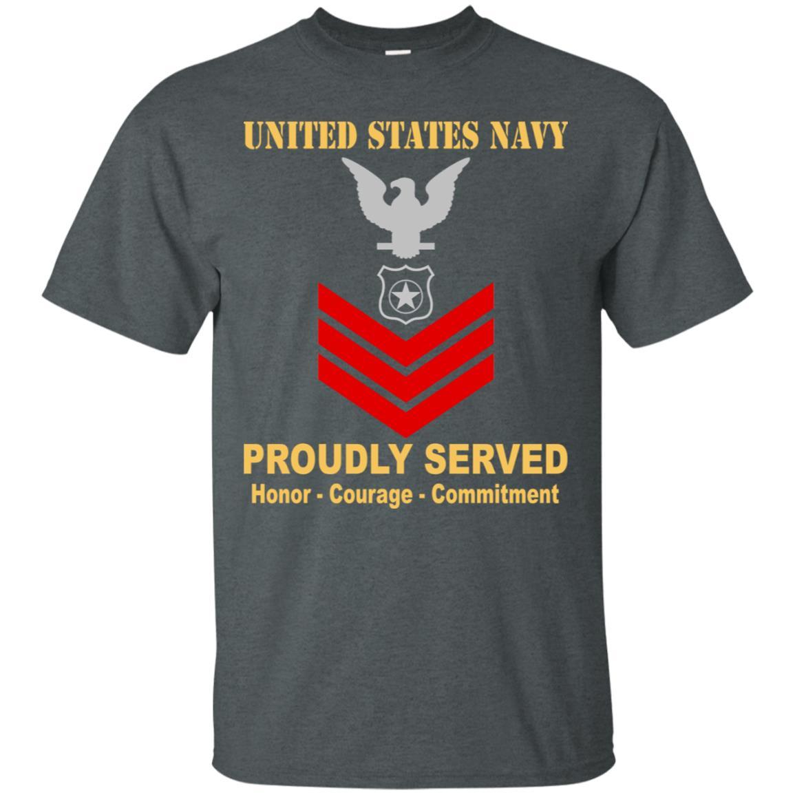 U.S Navy Master-at-arms Navy MA E-6 Rating Badges Proudly Served T-Shirt For Men On Front-TShirt-Navy-Veterans Nation