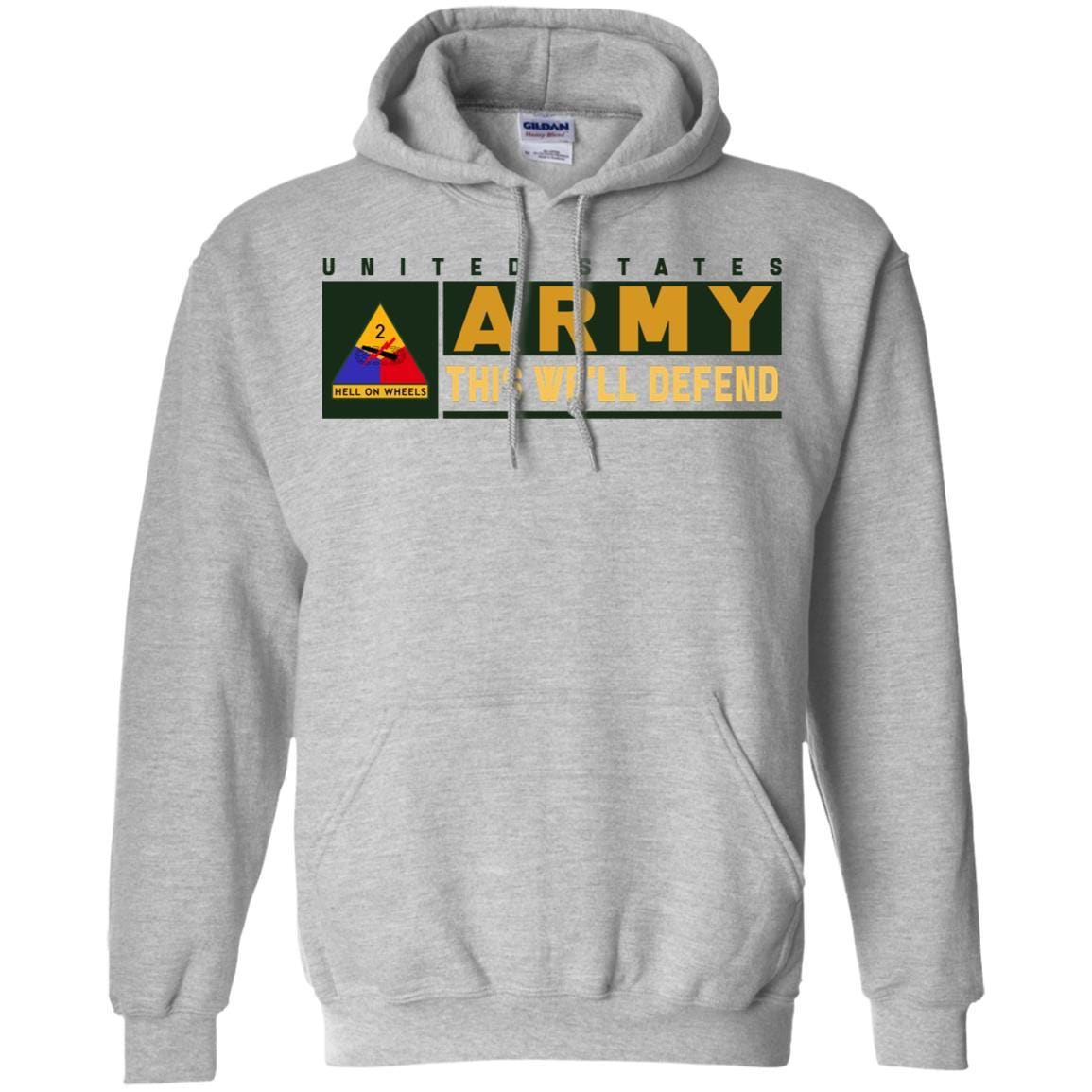 US Army 2nd Armored Division- This We'll Defend T-Shirt On Front For Men-TShirt-Army-Veterans Nation