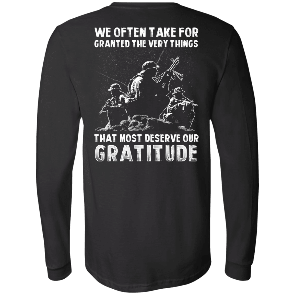 Military T-Shirt "We Often Take For Granted The Very Things" - Men Back-TShirt-General-Veterans Nation