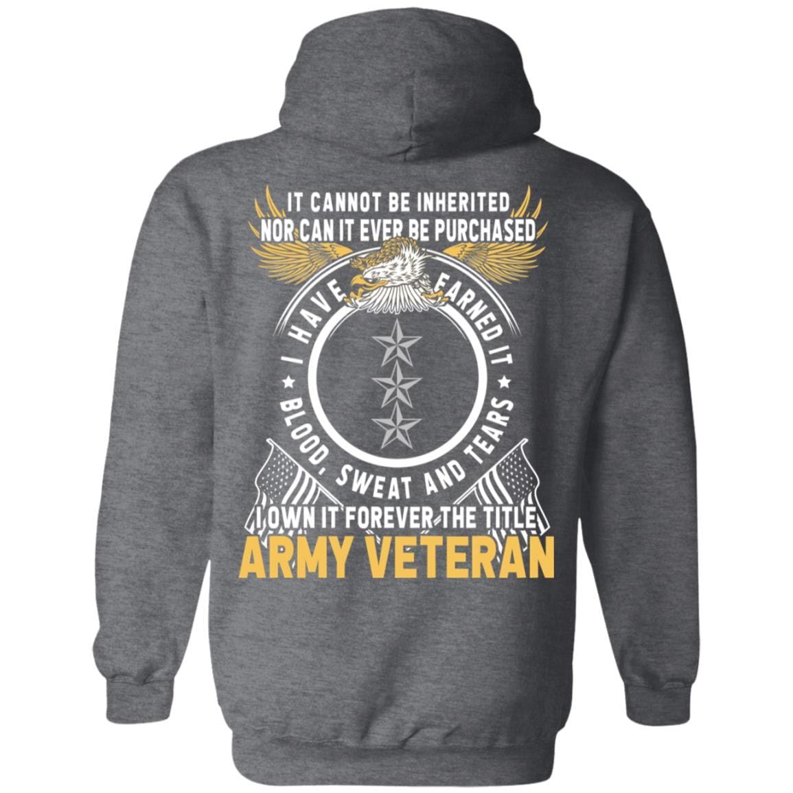 US Army O-9 Lieutenant General O9 LTG General Officer Ranks T-Shirt For Men On Back-TShirt-Army-Veterans Nation