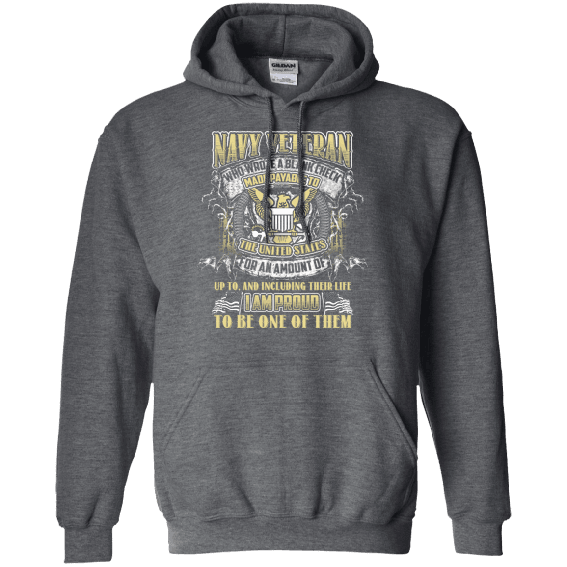 Military T-Shirt "Proud To Be NAVY VETERAN"-TShirt-General-Veterans Nation