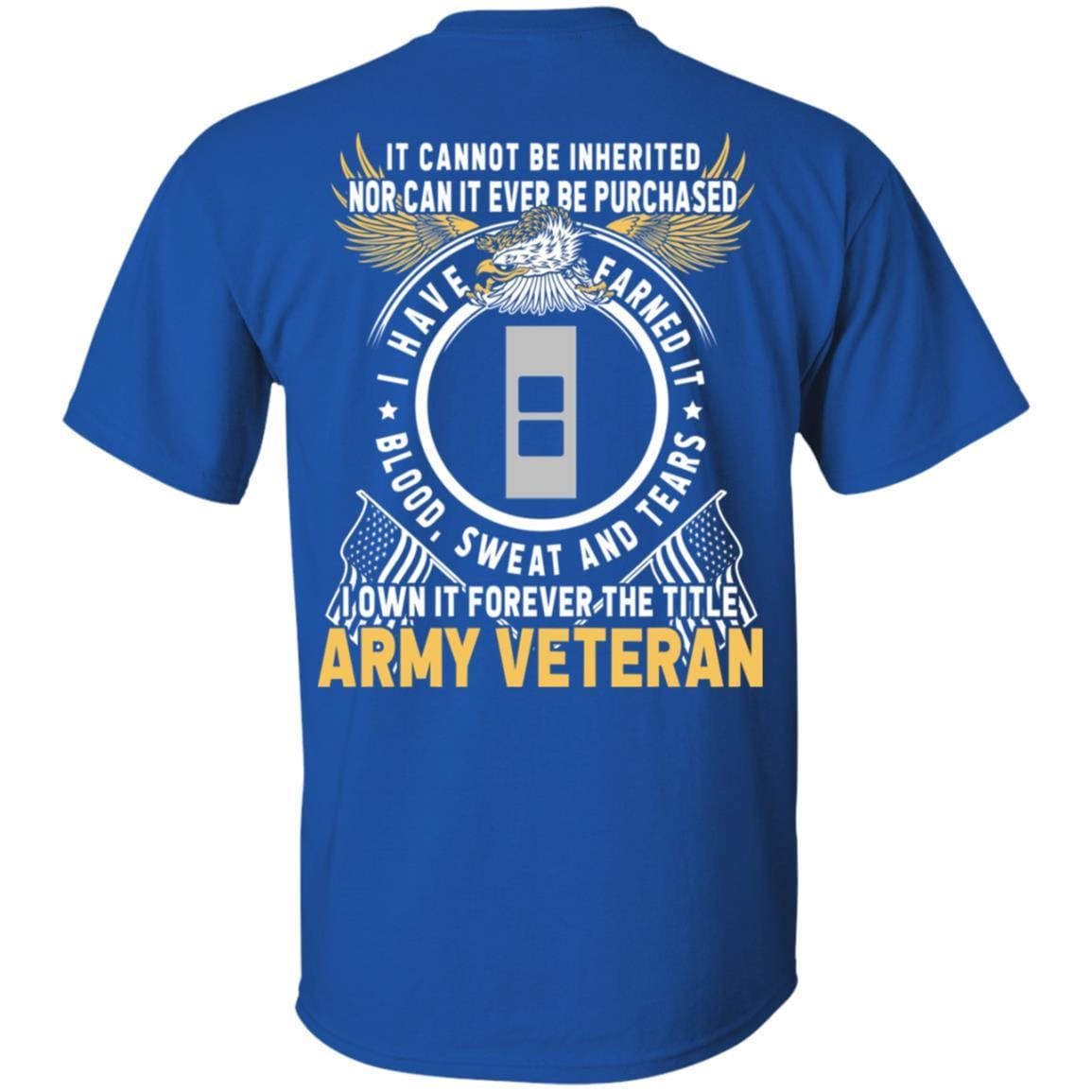 US Army W-2 Chief Warrant Officer 2 W2 CW2 Warrant Officer Ranks T-Shirt For Men On Back-TShirt-Army-Veterans Nation