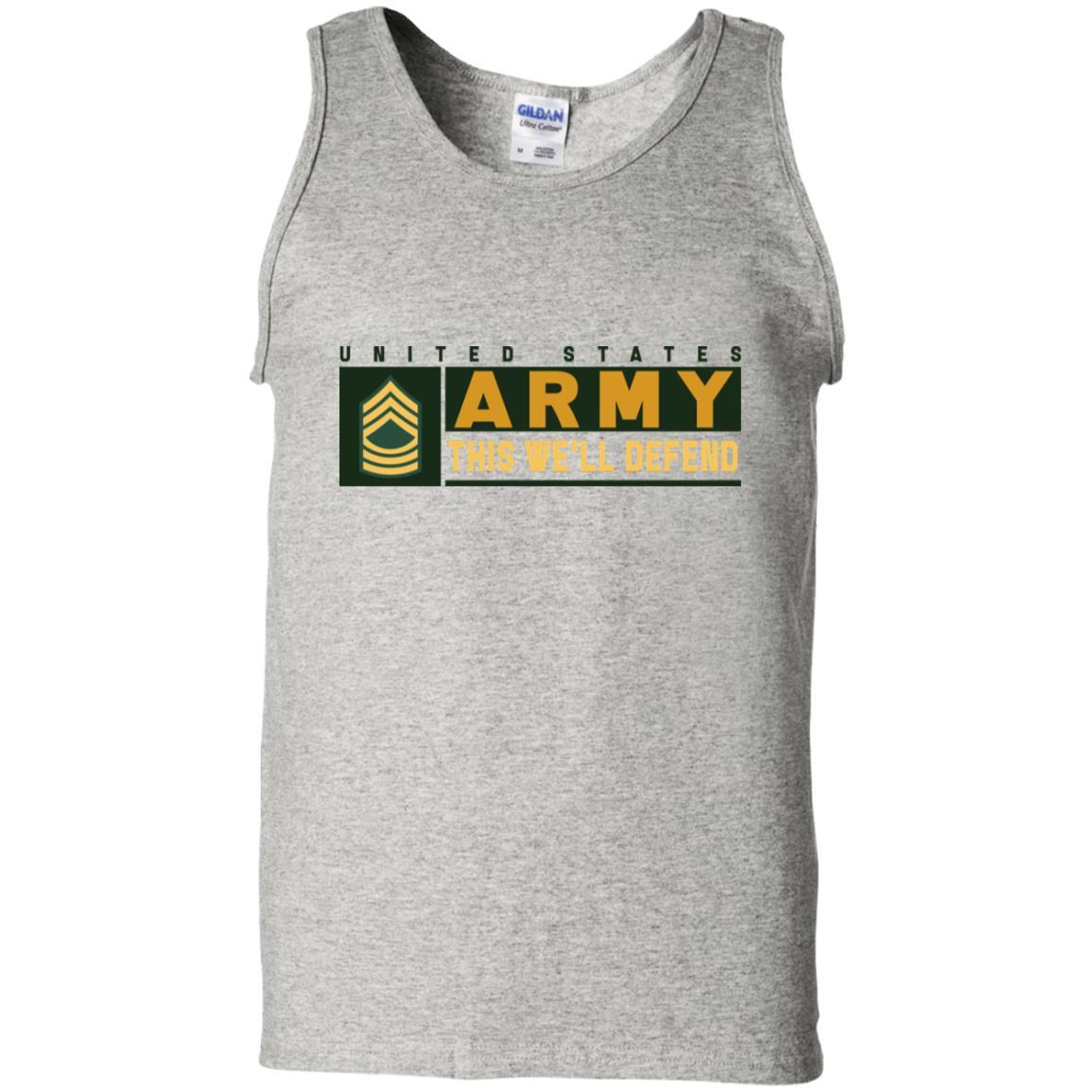 US Army E-8 MSG This We Will Defend T-Shirt On Front For Men-TShirt-Army-Veterans Nation