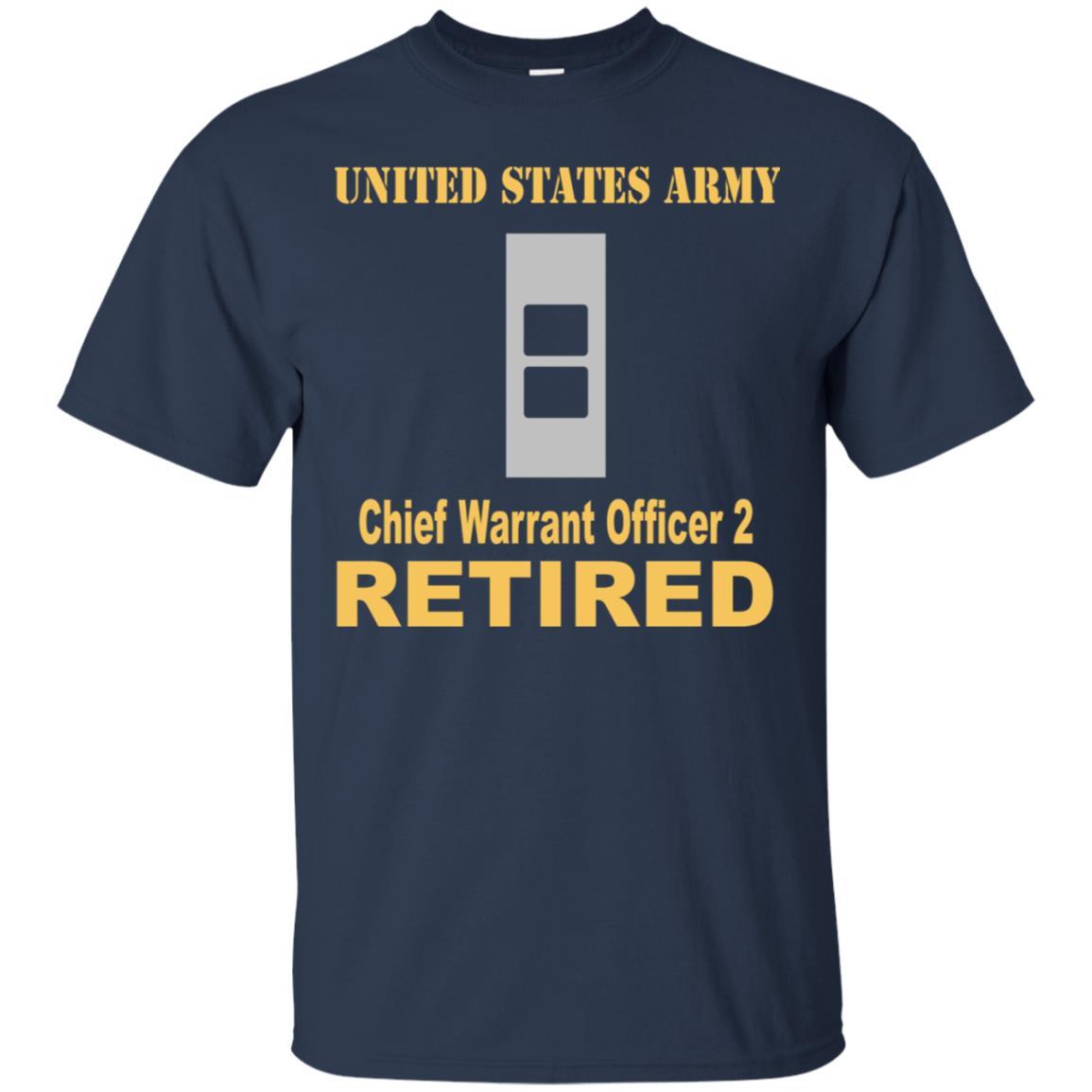 US Army W-2 Chief Warrant Officer 2 W2 CW2 Warrant Officer Retired Men T Shirt On Front-TShirt-Army-Veterans Nation