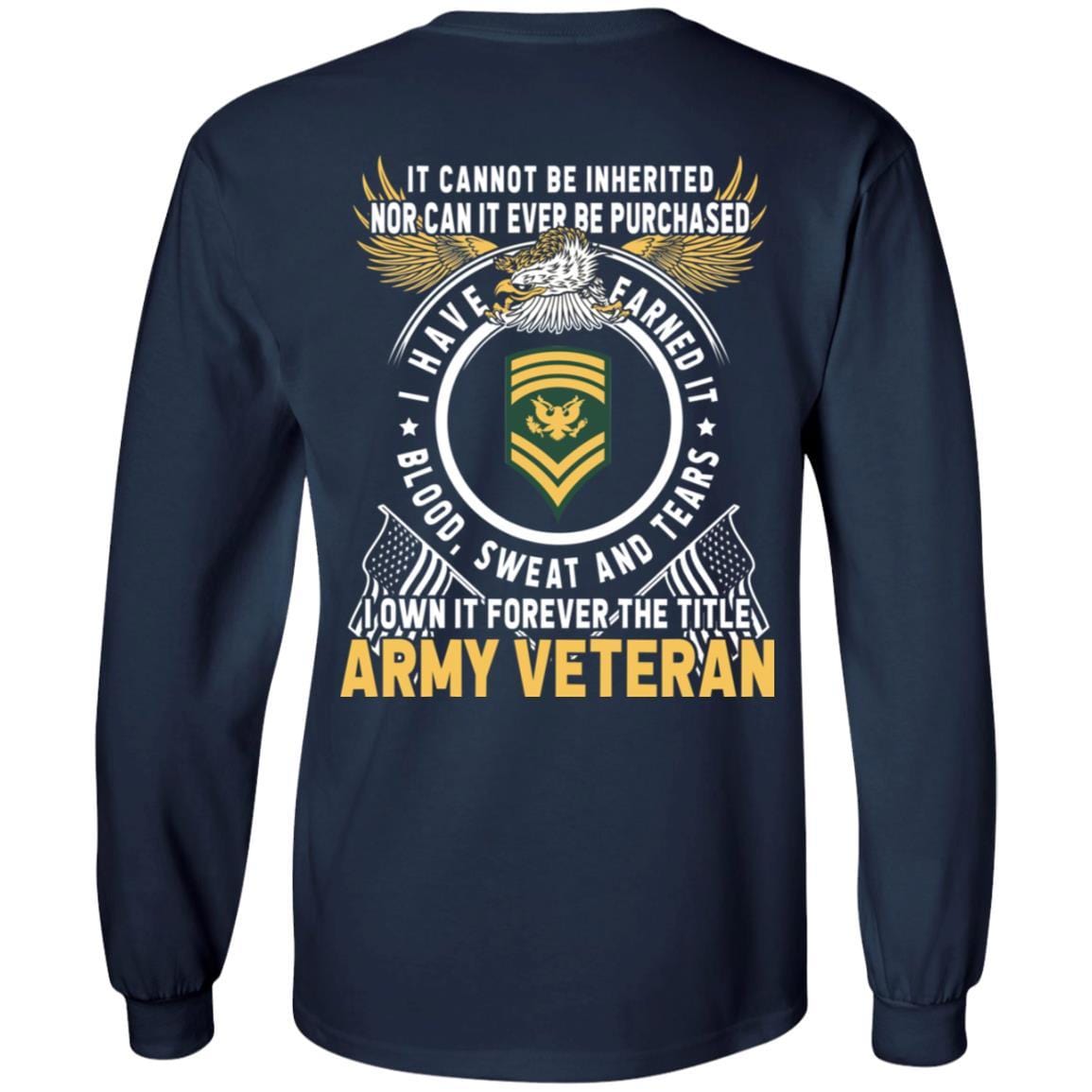 US Army E-9 SPC E9 Specialist Ranks T-Shirt For Men On Back-TShirt-Army-Veterans Nation
