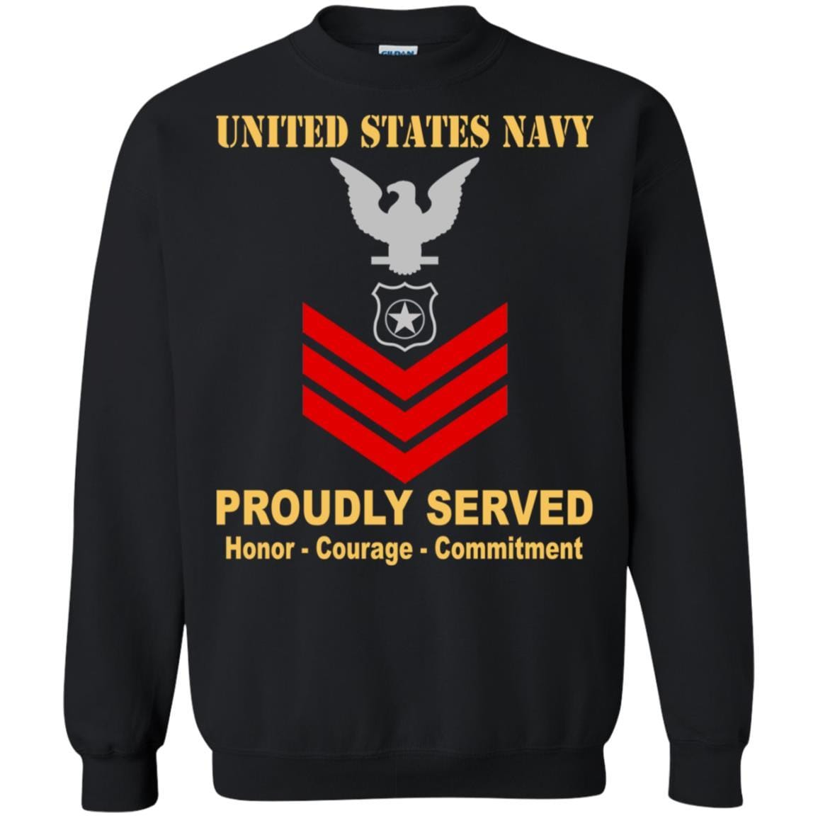 U.S Navy Master-at-arms Navy MA E-6 Rating Badges Proudly Served T-Shirt For Men On Front-TShirt-Navy-Veterans Nation