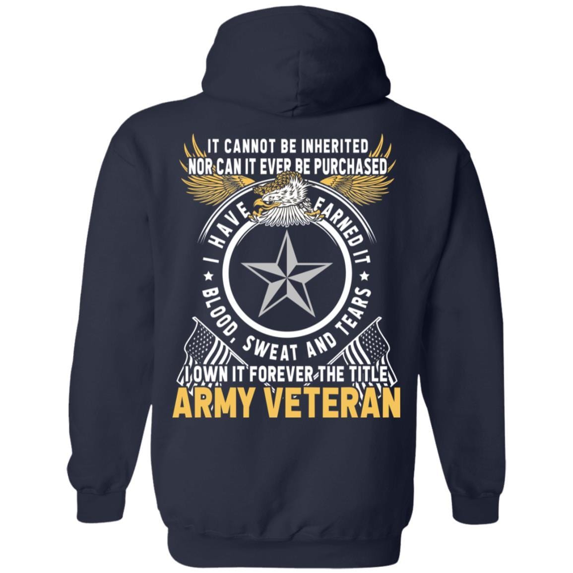 US Army O-7 Brigadier General O7 BG General Officer Ranks T-Shirt For Men On Back-TShirt-Army-Veterans Nation