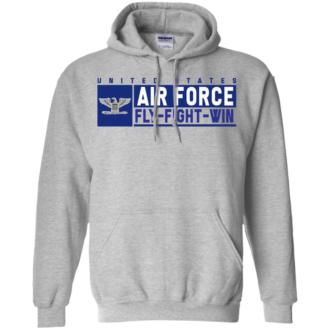 US Air Force O-6 Colonel Fly - Fight - Win T-Shirt On Front For Men-TShirt-USAF-Veterans Nation