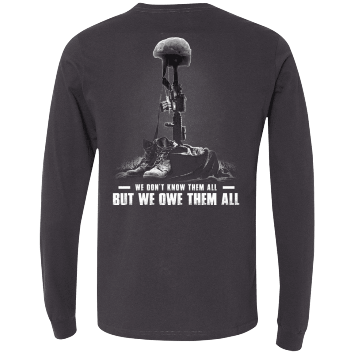 Military T-Shirt "We Owe Them All" - Men Back-TShirt-General-Veterans Nation