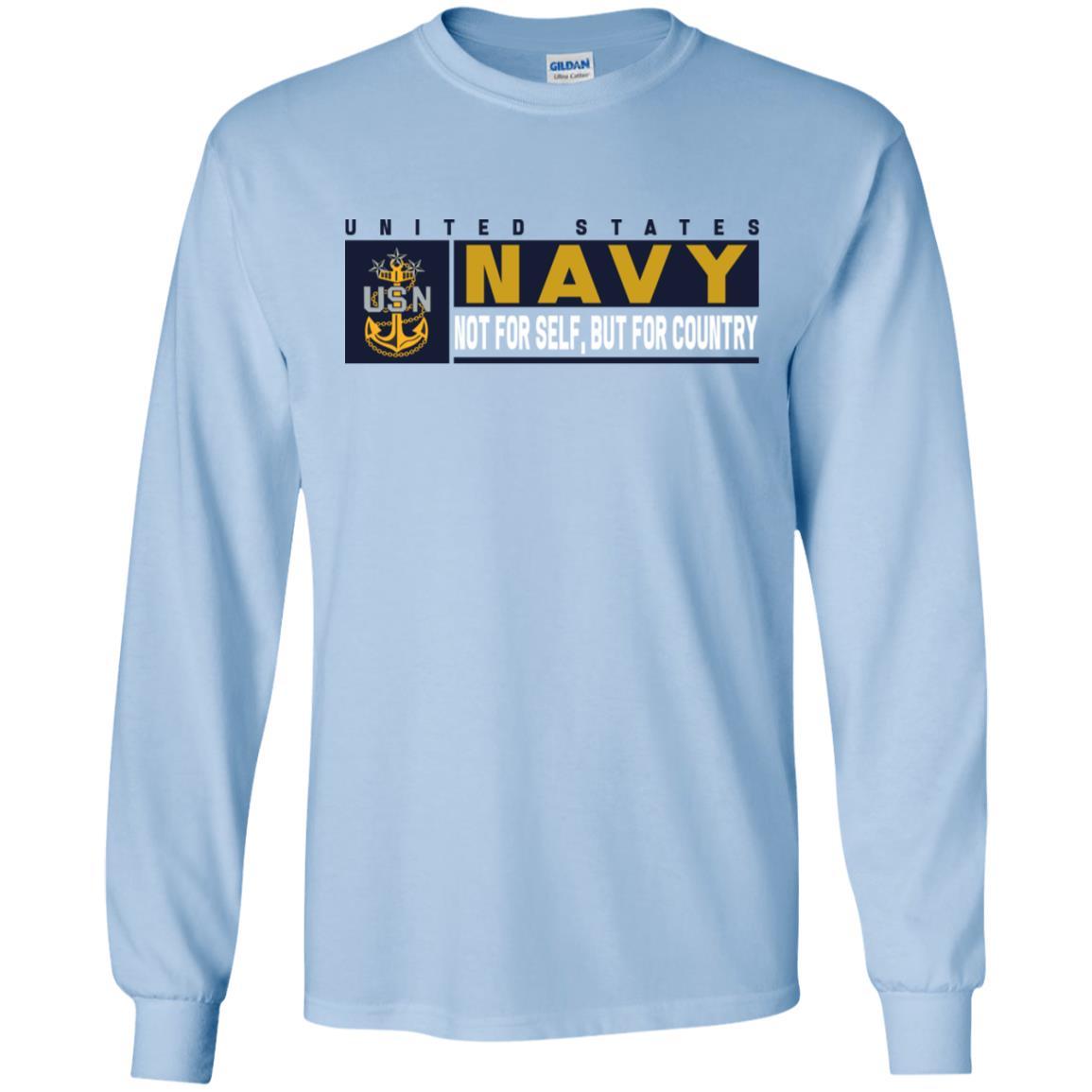 US Navy E-9 Master Chief Petty Officer Of The Navy MCPON Not For Self, But For Country Long Sleeve - Pullover Hoodie-TShirt-Navy-Veterans Nation