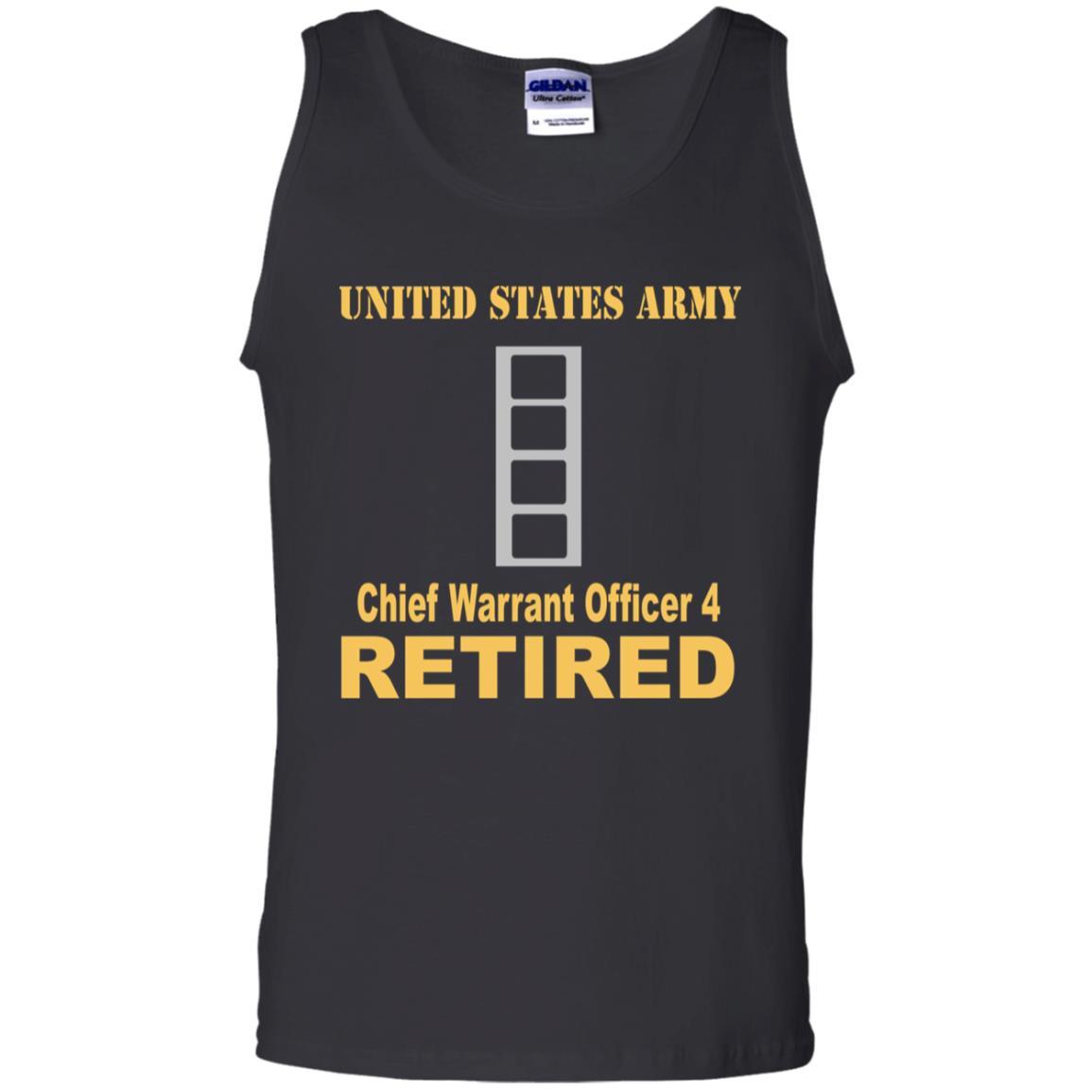 US Army W-4 Chief Warrant Officer 4 W4 CW4 Warrant Officer Retired Men T Shirt On Front-TShirt-Army-Veterans Nation