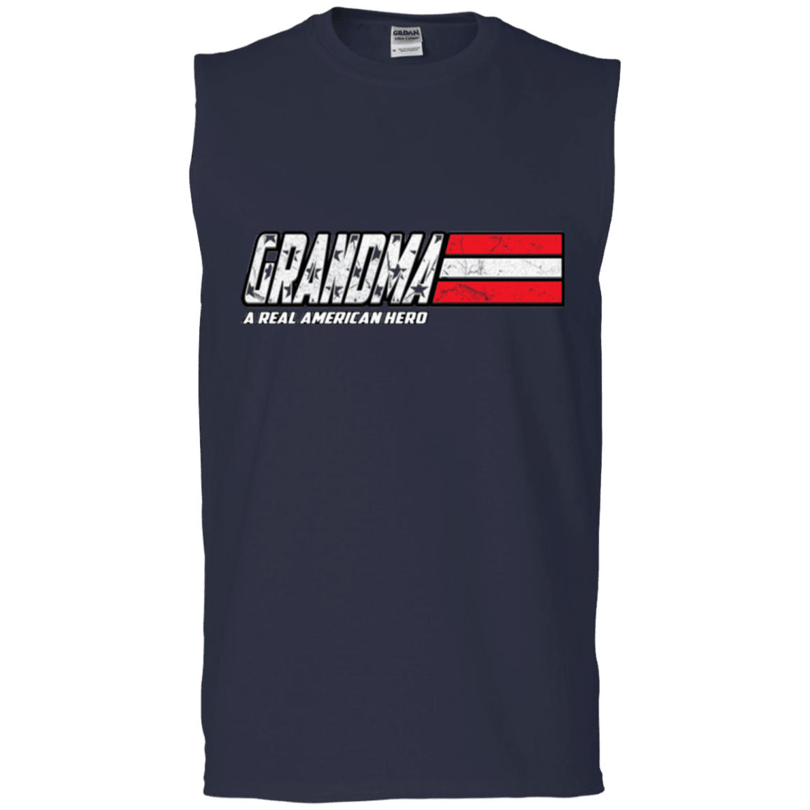 Military T-Shirt "Grandma - A Real American Hero - Men" Front-TShirt-General-Veterans Nation