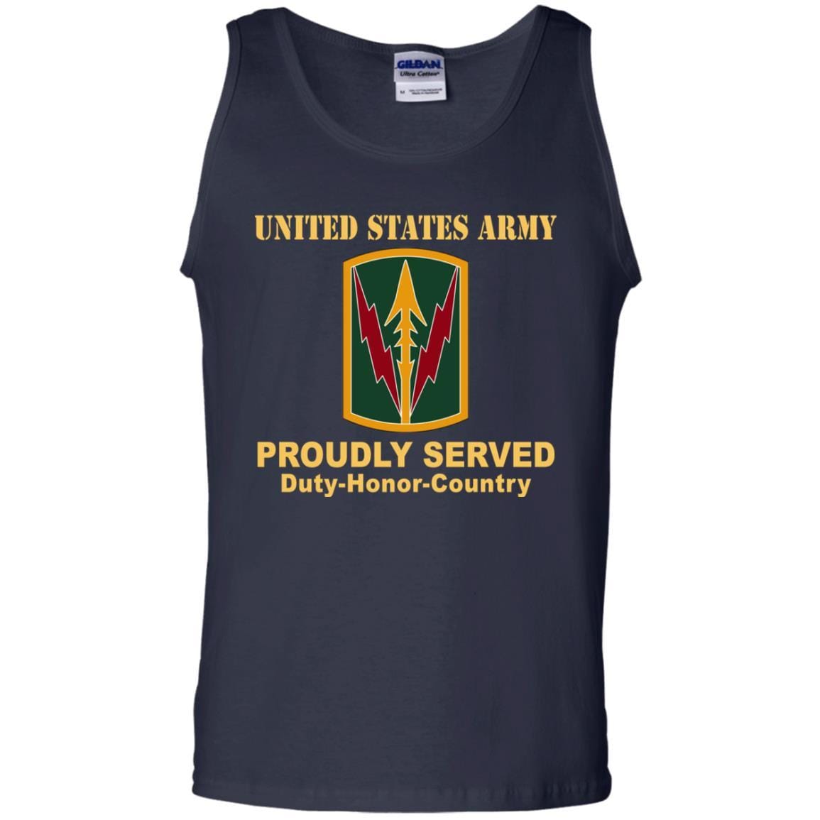US ARMY CSIB MILITARY POLICE BRIGADE-HAWAII- Proudly Served T-Shirt On Front For Men-TShirt-Army-Veterans Nation