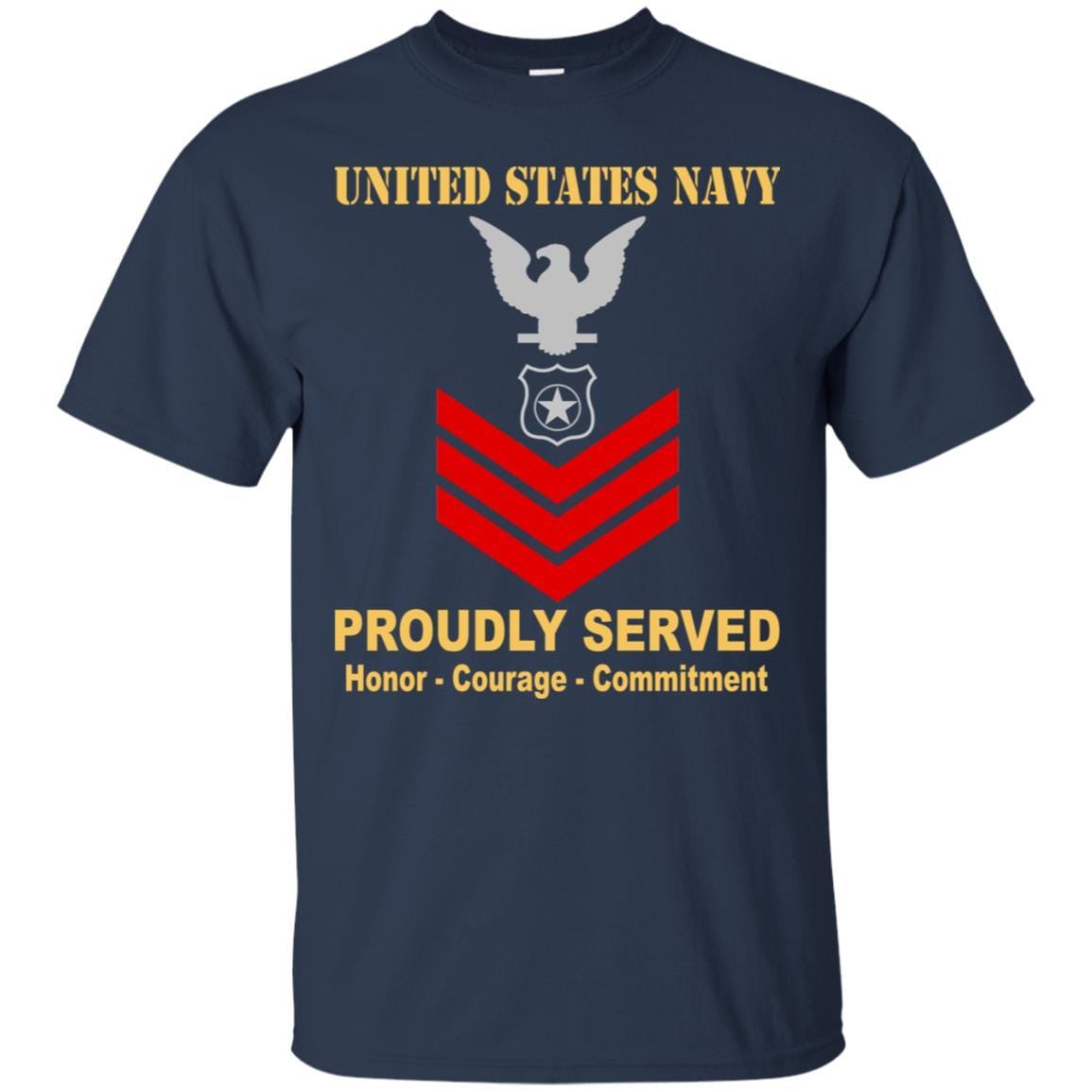 U.S Navy Master-at-arms Navy MA E-6 Rating Badges Proudly Served T-Shirt For Men On Front-TShirt-Navy-Veterans Nation