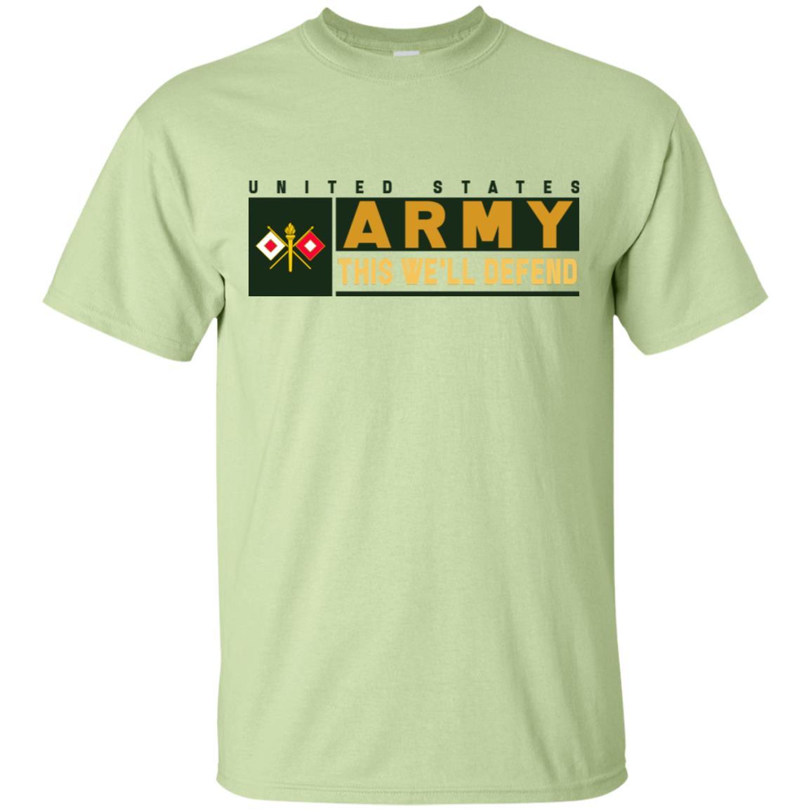 US Army Signal Corps- This We'll Defend T-Shirt On Front For Men-TShirt-Army-Veterans Nation
