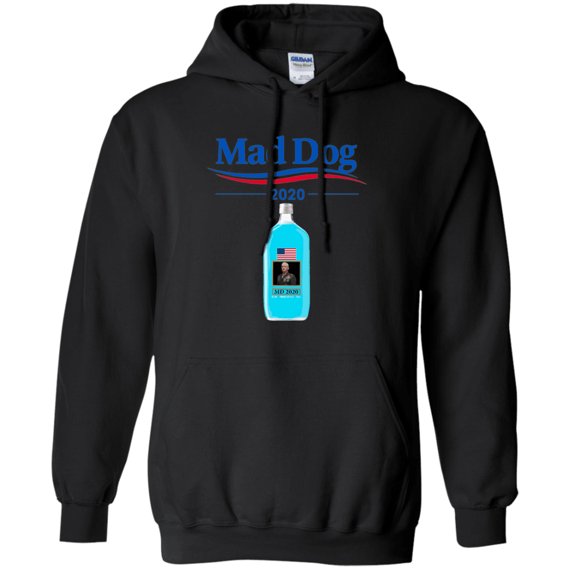 Military T-Shirt "Funny Mad Dog 2020 Blue Men" Front-TShirt-General-Veterans Nation