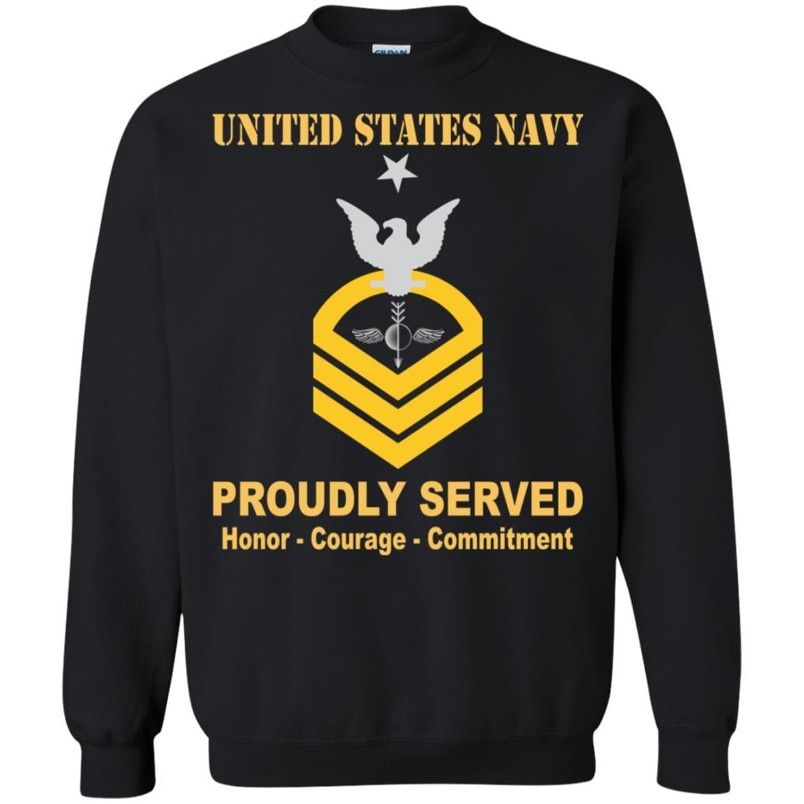 Navy Aerographers Mate Navy AG E-8 Rating Badges Proudly Served T-Shirt For Men On Front-TShirt-Navy-Veterans Nation