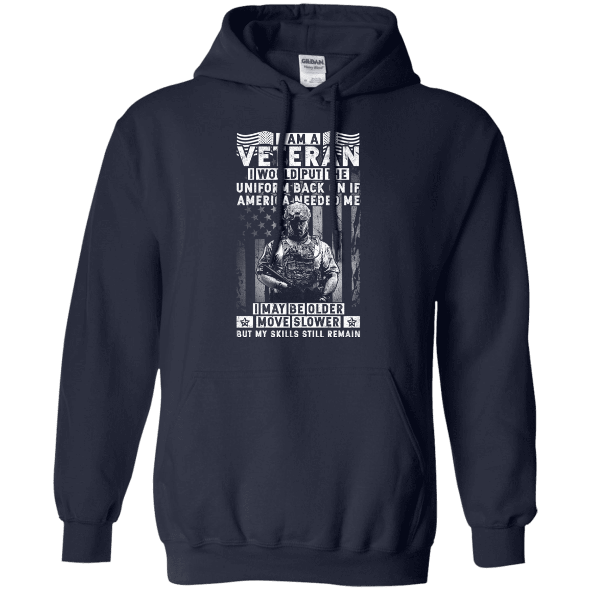 Military T-Shirt "I am a Veteran Men" Front-TShirt-General-Veterans Nation