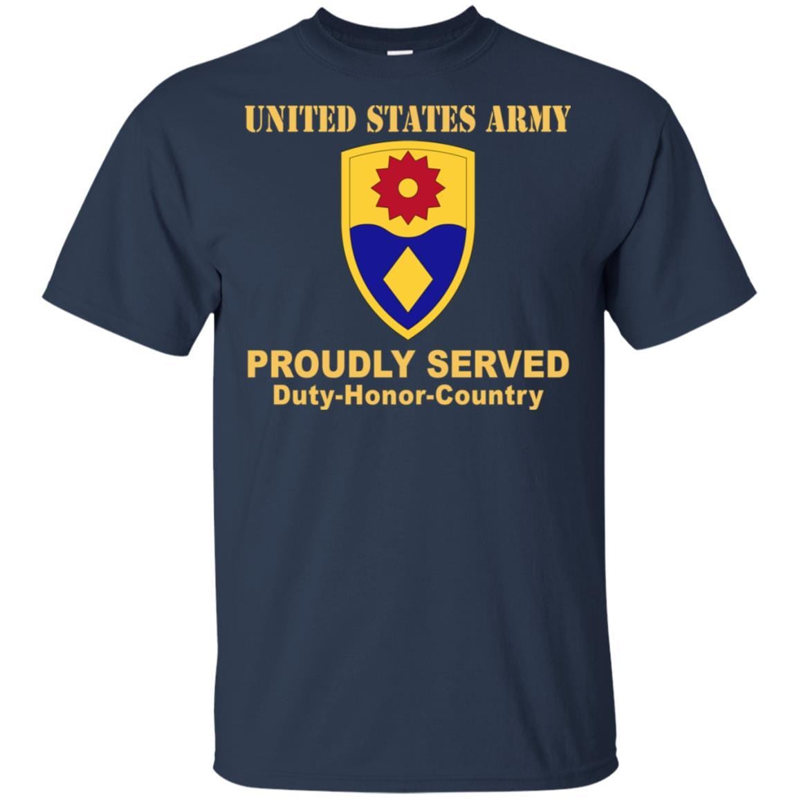 US ARMY 49TH MILITARY POLICE BRIGADE- Proudly Served T-Shirt On Front For Men-TShirt-Army-Veterans Nation